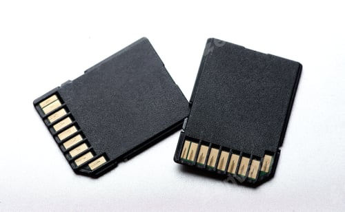 Preview: Close-up view of memory cards