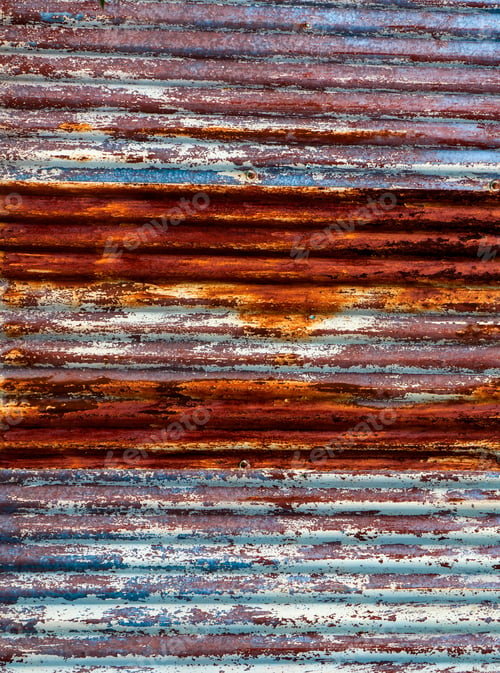 Preview: Rusted galvanized iron plate background.
