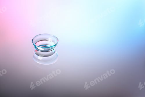 Preview: Contact lens on color background