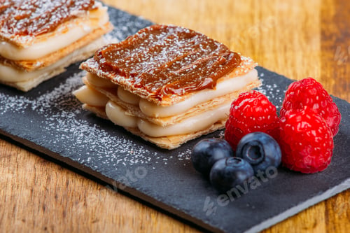 Preview: Pastry with berries and cream