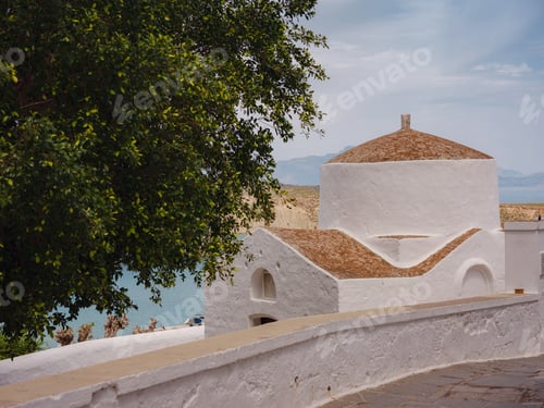 Preview: travel to city of Lindos on island of Rhodes, Greece