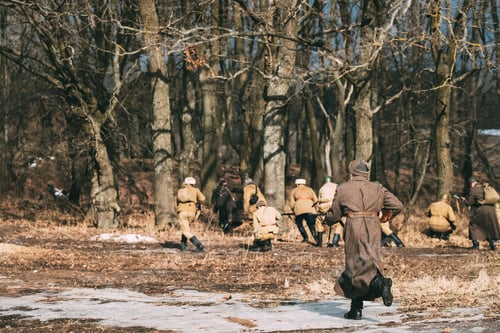 Preview: Re-enactor Dressed As Russian Soviet Infantry Soldier Of World W