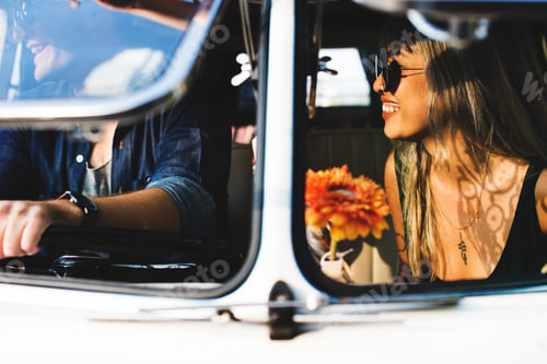 Preview: Group of Diverse Friends Travel on Road Trip Together