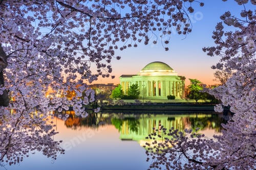 Preview: Washington, Dc At The Jefferson Memorial During Spring.