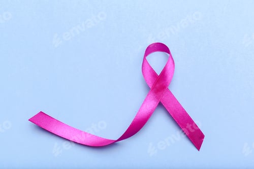 Preview: ribbon HIV, AIDS on blue background