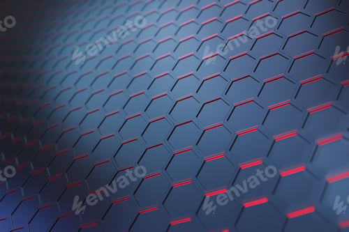 Preview: Futuristic Technology Wave Hexagon Pattern Modern Background 3d rendering