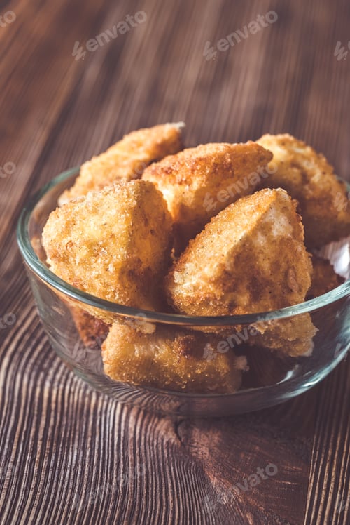 Preview: Brie fritters in glass bowl