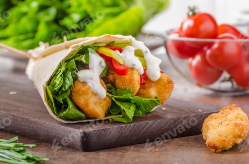 Preview: Tortilla with breaded chicken