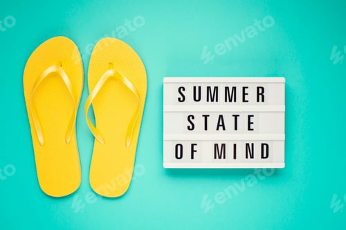 Preview: Summer vacation, travel, tourism concept flat lay.