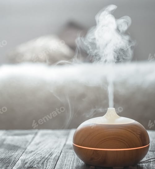 Preview: Humidifier on the table in the living room.