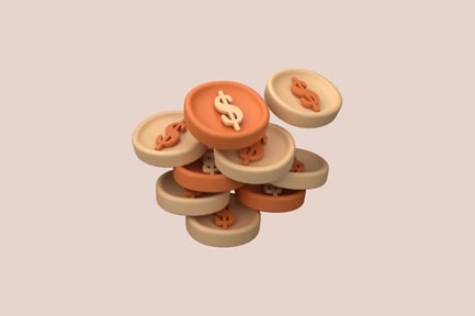 Preview: Stack of Coins Pitch 3D Illustratio