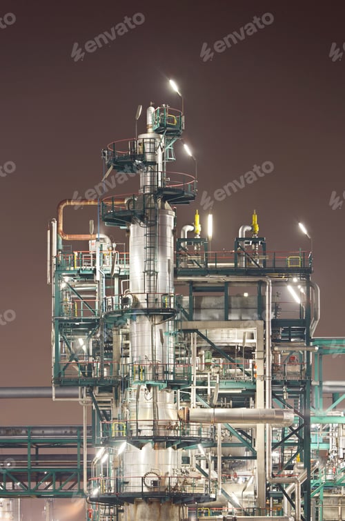 Preview: Refinery Detail At Night