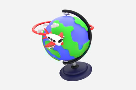 Preview: World Globe 3D Illustration