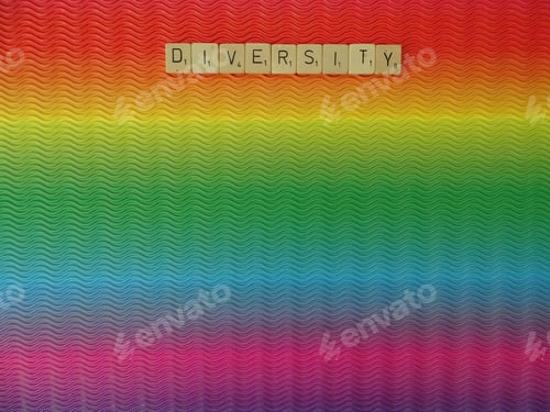 Preview: Word diversity on a rainbow background