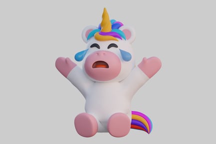 Preview: Crying unicorn character