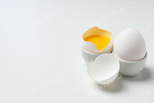 Preview: Ingredient for cooking - eggs, space for text