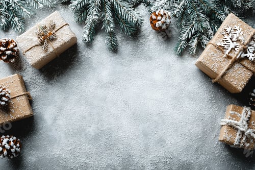 Preview: christmas flat lay background