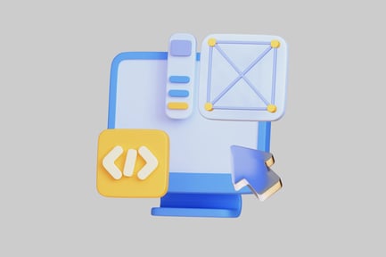 Preview: Stylized development design computer elements