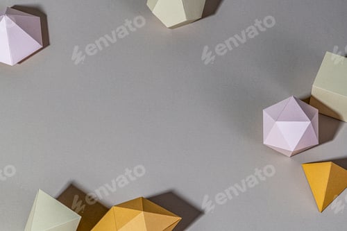 Preview: 3D geometric shapes on a gray background