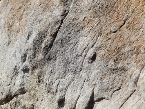 Preview: Detail And Texture Of A Large Rock - Close Up Photograph Showing Details And Textures Of A Large