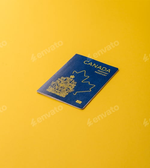 Preview: Canadian passport for travelling, flying and doing business. Canada document, id