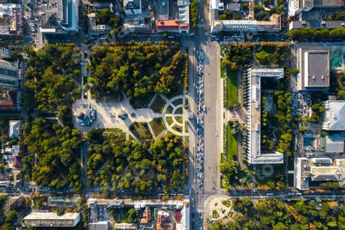 Preview: Aerial drone view of Chisinau downtown, Moldova