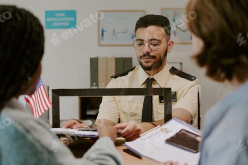 Preview: Processing Visa Application in Modern Office