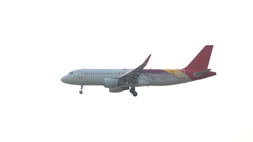 Preview: Commercial passenger airplane approaching for landing