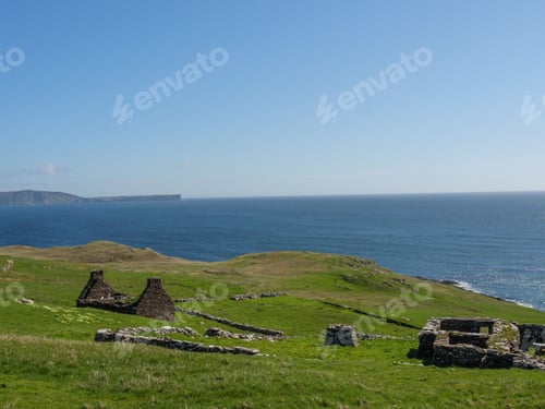 Preview: Picturesque view of Lerwick city and the Shetland islands