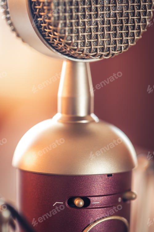 Preview: Professional microphone for sound recording, macro photography.