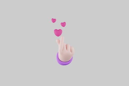 Preview: Mini heart hand gesture charm