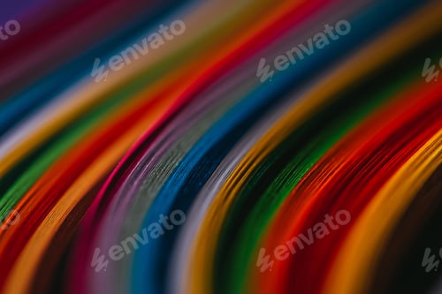 Preview: close up of colored quilling paper curves