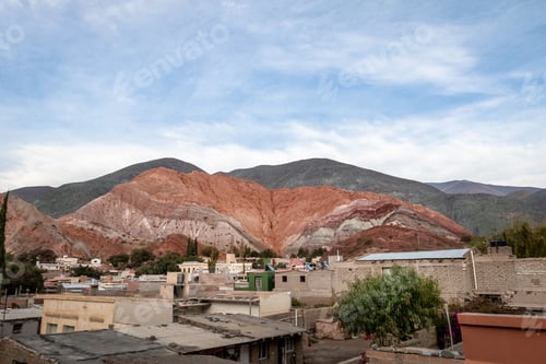 Preview: Hill of Seven Colors (Cerro de los siete colores) at Purmamarca town - Purmamarca, Jujuy, Argentina