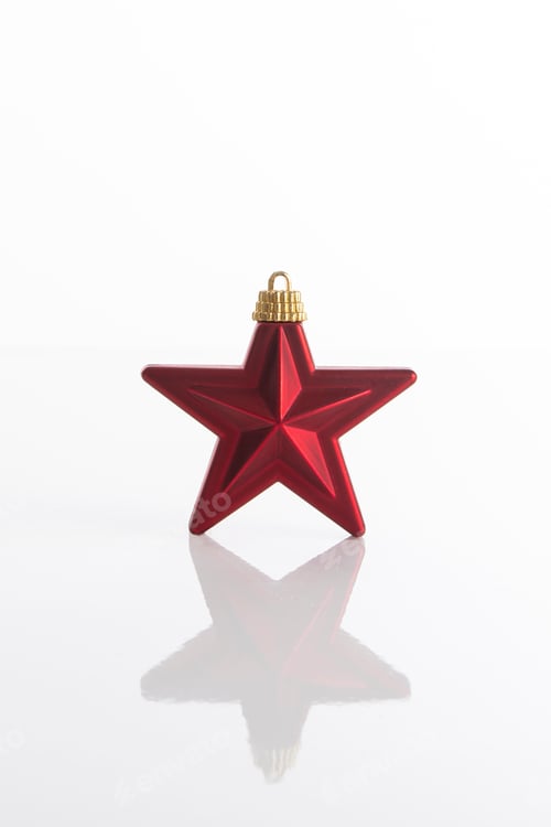 Preview: Red Christmas star ornament
