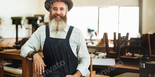 Preview: Carpenter Craftsman Handicraft Wooden Workshop Concept
