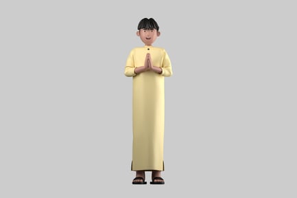 Preview: Muslim man in jubba praying