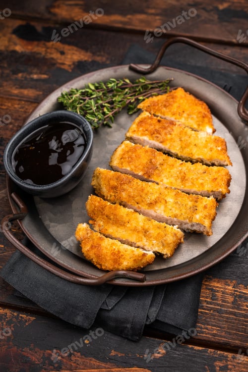 Preview: Katsu Golden fried cutlet. This Japanese favorite brings comfort and flavor to any table