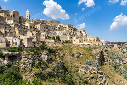 Preview: Scenic cityscape of Matera Sasso Caveoso district, Basilicata, Italy