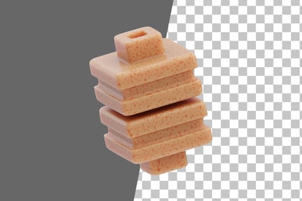 Preview: Plastic Resin Abstract Layered Coral Column 3D Icon