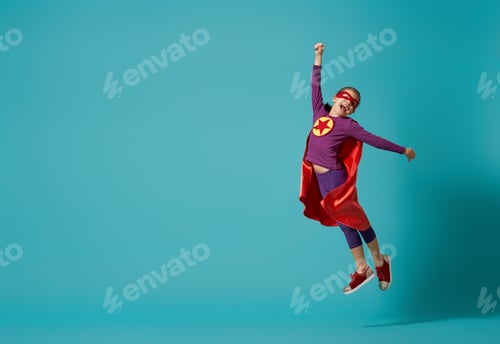 Preview: child playing superhero