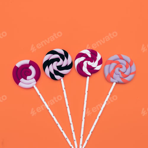 Preview: Lollipop Set. Candy Minimal Fashion Flatlay art