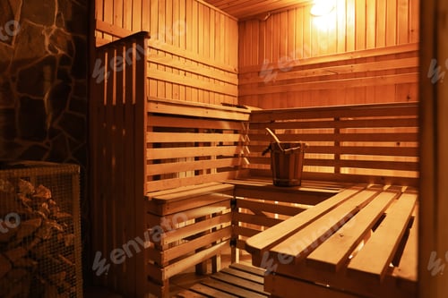 Preview: Empty modern and comfortable sauna for relax