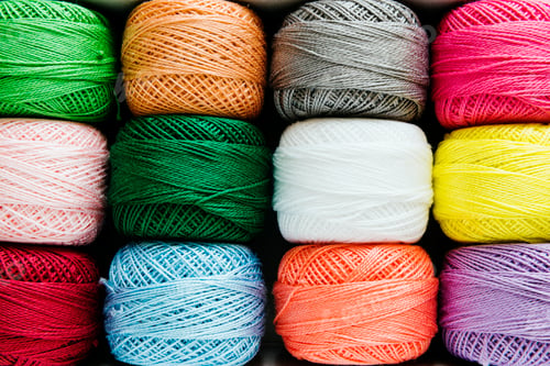 Preview: Sewing threads closeup multicolored