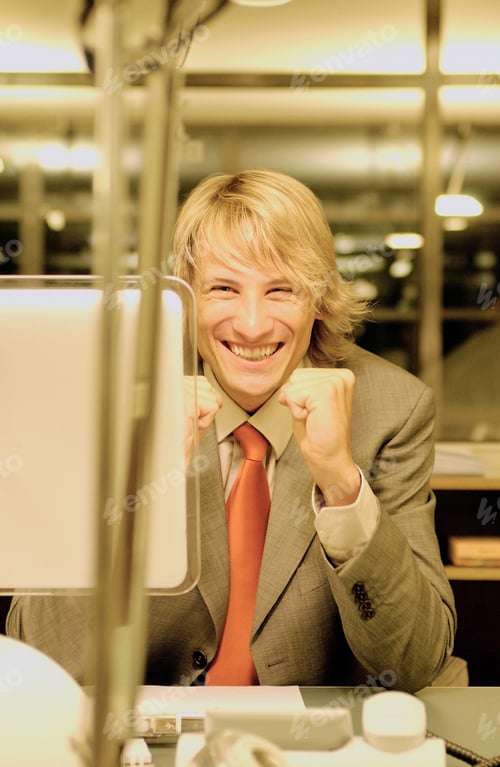 Preview: Businessman celebrating