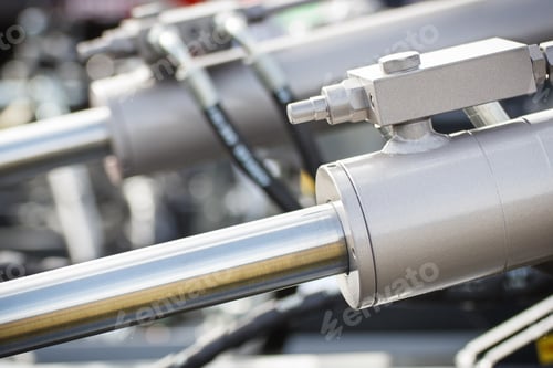 Preview: Piston or actuator of hydraulic and pneumatic machine. Technology and engineering