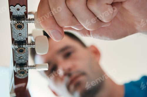 Preview: Young Musician Playing Guitar At Home