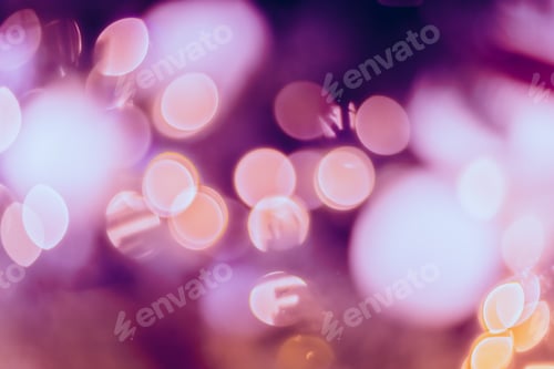 Preview: Nature Pattern- Light Bokeh Background. Celebratory Mood Magic Effect. Decorations Holiday- Design