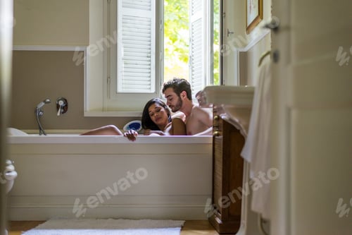 Preview: Couple of lovers in the bathroom