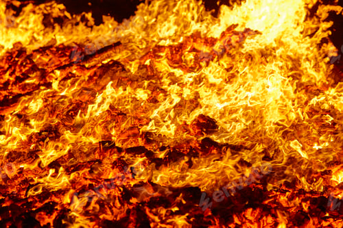 Preview: Fire. Volcano incandescent material. Hot charcoal bonfire. Carbon emissions combustion