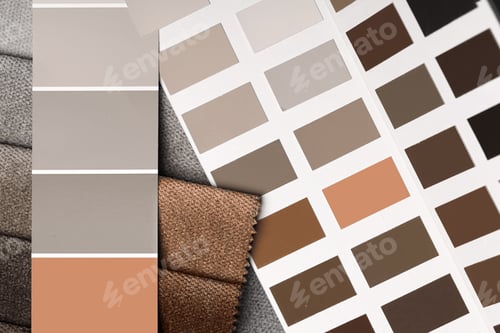 Preview: a variety of fabrics with a color palette